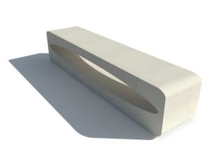 Реконструированная каменная скамья