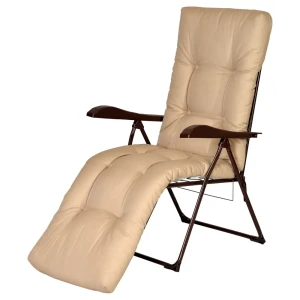 Кресло-шезлонг Naterial Ривьера 119х105х65 см сталь/полиэстер бежевый/коричневый