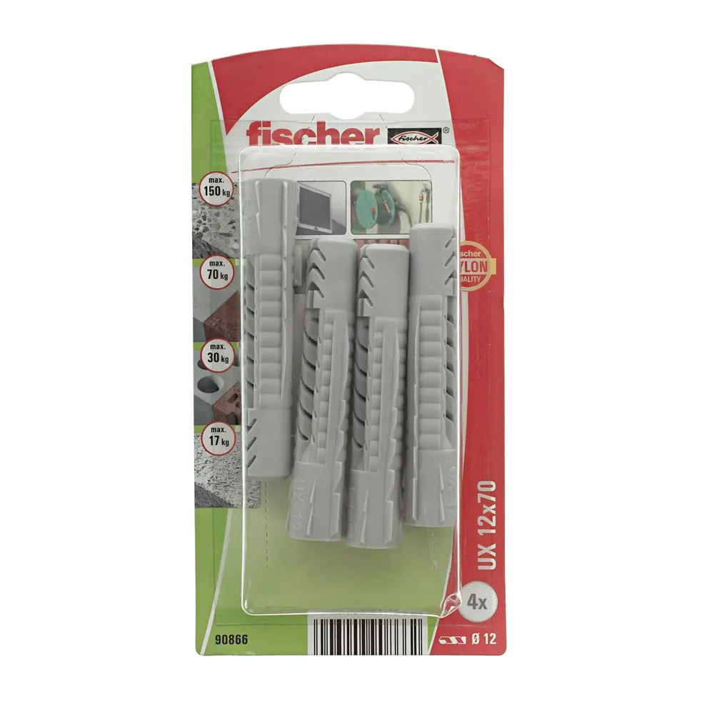 Дюбель универсальный Fischer UX без кромки 12x70 мм нейлон 4 шт STLM-2176343 - Вид №1