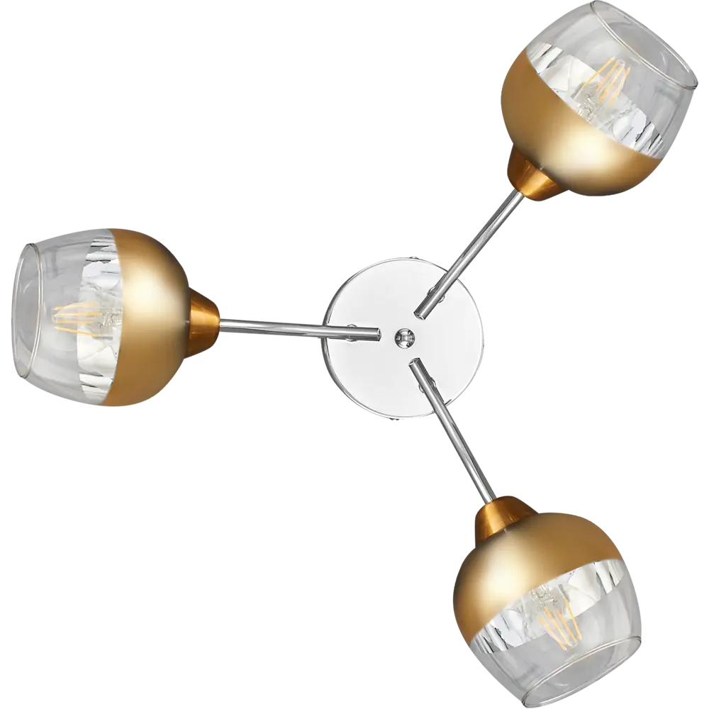 Люстра потолочная JLIGHT FIERA 3 лампы 18 м², цвет хром 84534215 STLM-2118886  - Вид №1