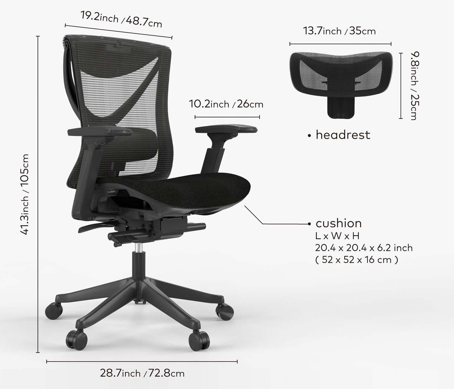 Эргономичное офисное кресло с регулируемой высотой Beflo GABBRO ARCH-00011007 - Вид №3