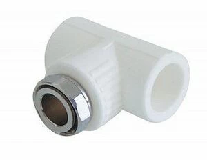 Тройник KALDE с накидной гайкой ВР D20х3/4"х20 белый