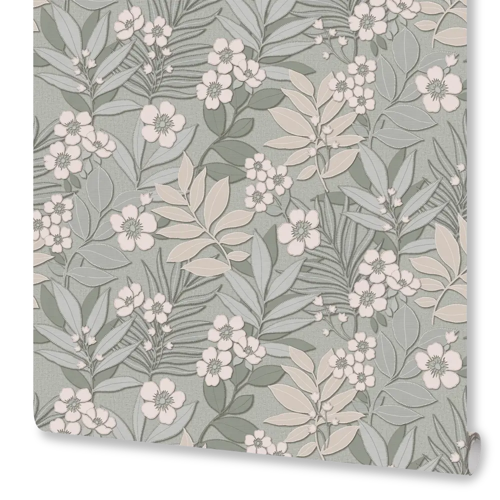 Обои флизелиновые Euro Decor Mia зелёные 1.06 м 6009-04 Santreyd STLM-2101755