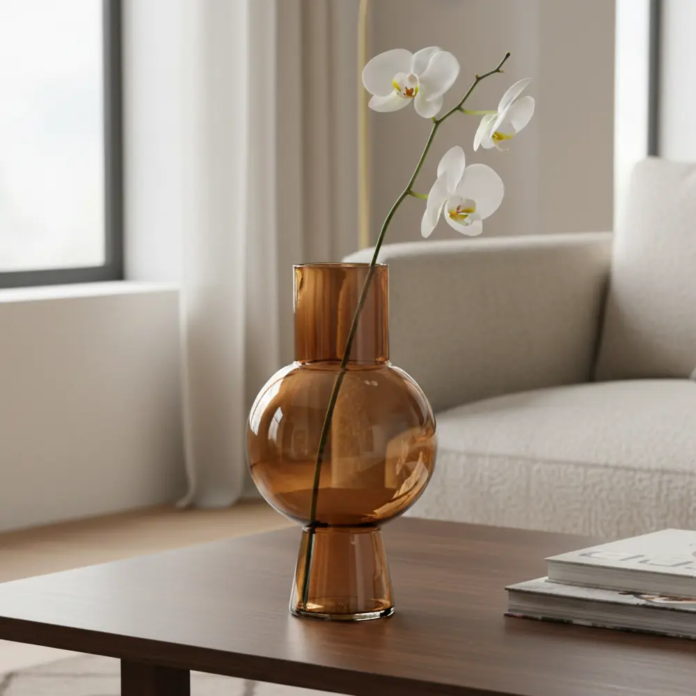 Ваза Шар стекло цвет темно-коричневый 32.7 см Santreyd STLM-2015516