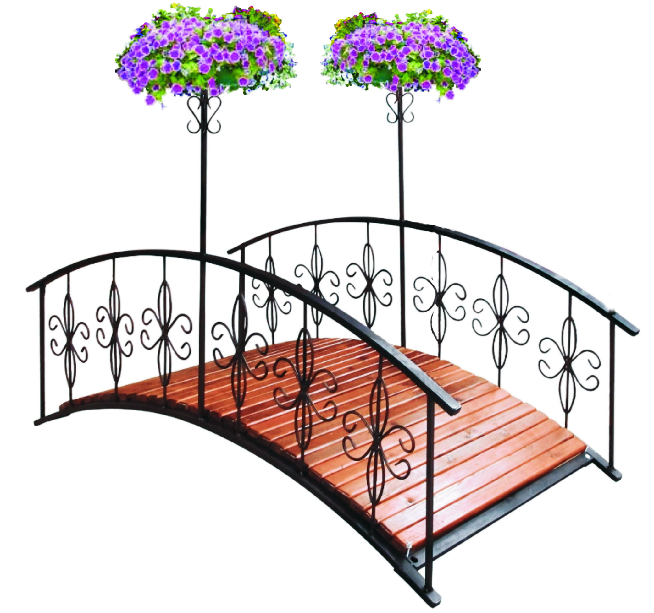 MR201-VO.M МАРСЕЛЬ-2, мостик декоративный с 2 кашпо вертикального озеленения LAB.Space  - Вид №2