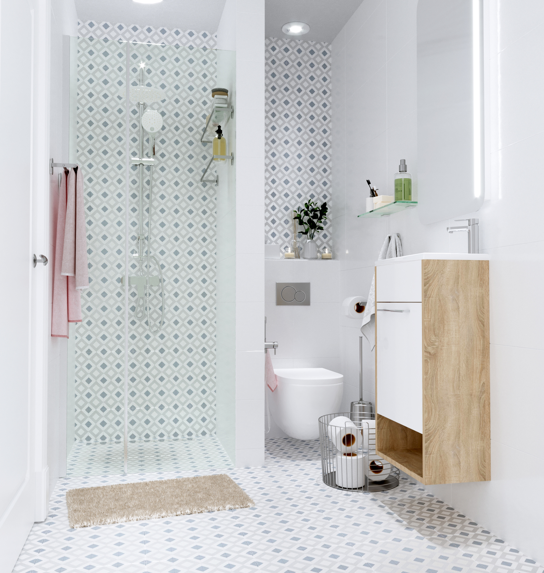 У85918 Тумба с раковиной Lira 40П 1д. Дуб Сонома 1 Marka Lira - Вид №1