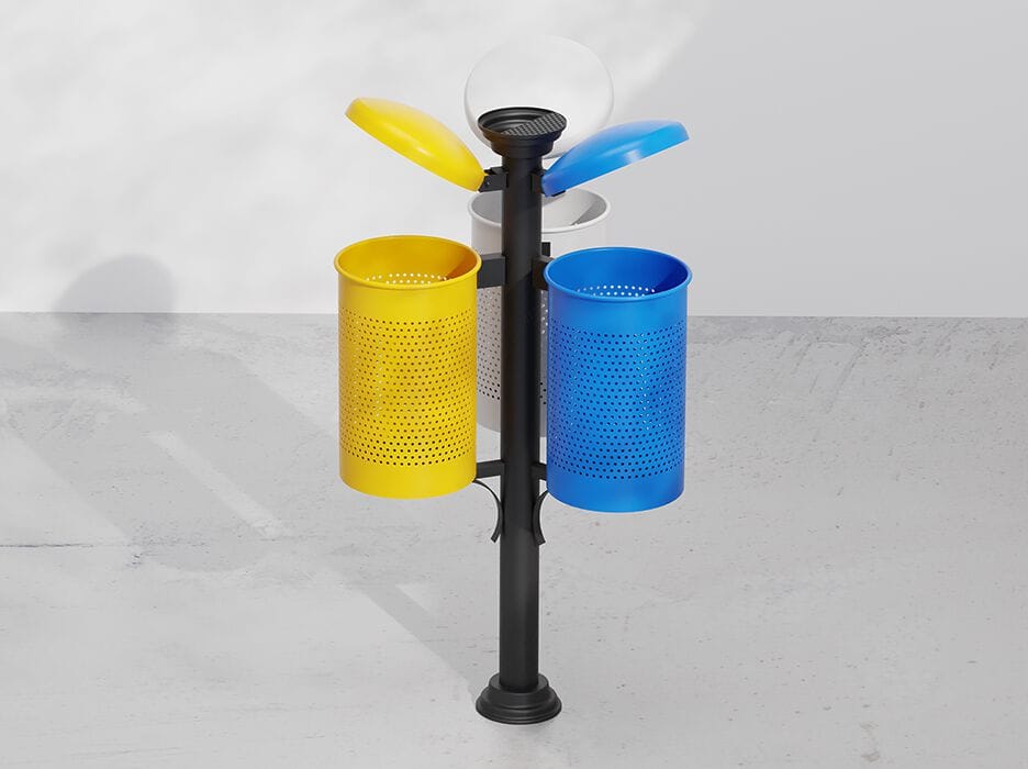 Корзина для мусора с пепельницей для мусора DIMCAR ARCH-00115603 - Вид №1