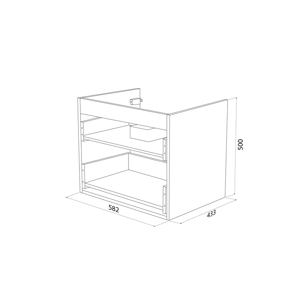Корпус тумбы подвесной Iddis Lahta LAH60G0i95 50x58.2x43.3 см цвет серый STLM-2008771 - Вид №8