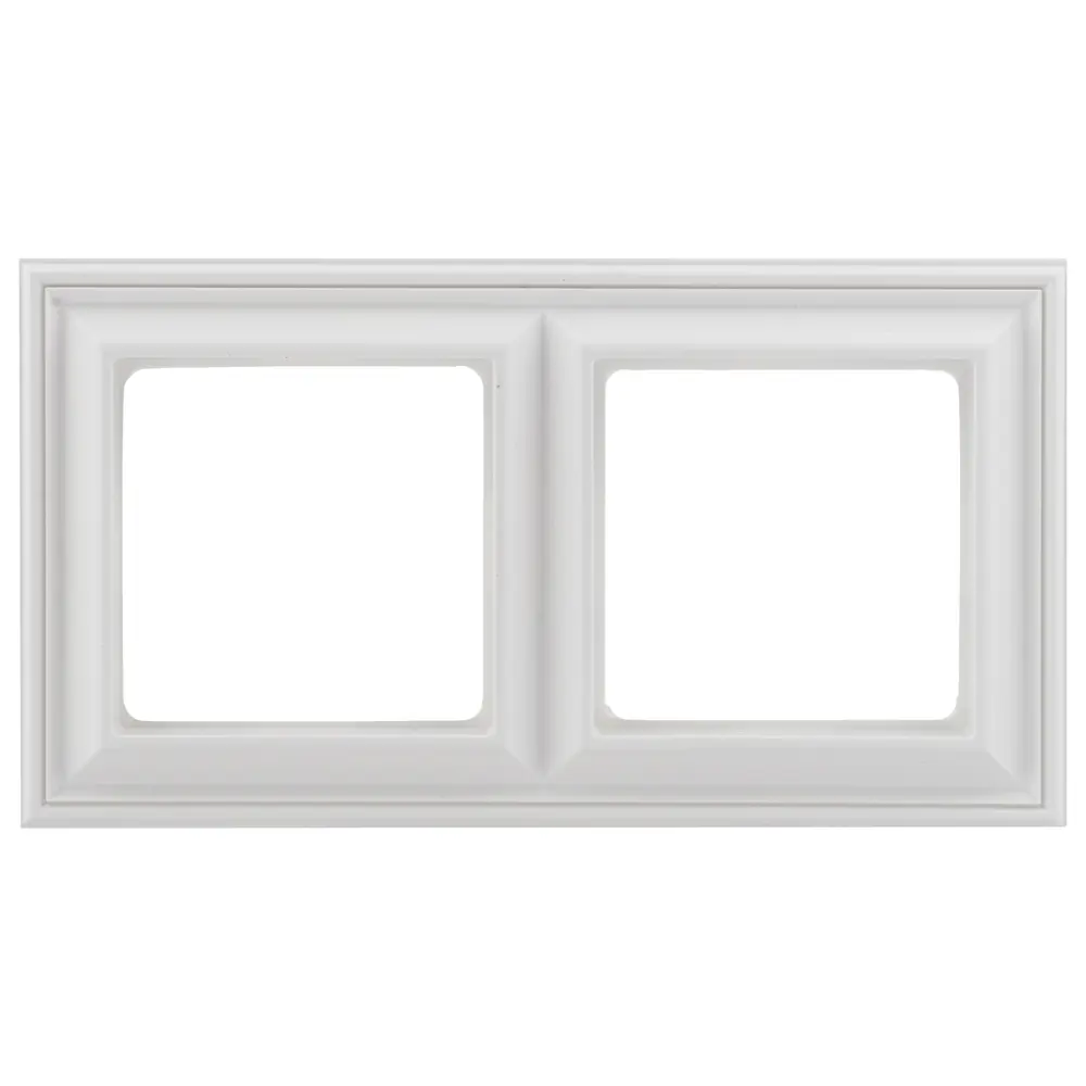 Рамка для розеток и выключателей EcoProfi Design 2 поста цвет белый Santreyd Jung EcoProfi STLM-2122958 - Вид №1