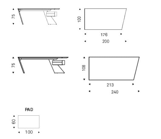 Прямоугольный керамический стол Cattelan italia NASDAQ KERAMIK ARCH-00008612 - Вид №8