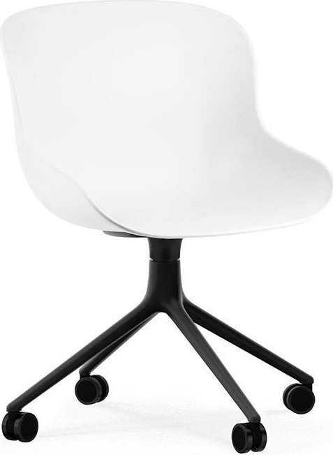 604574 Стул Swivel 4W Black Aluminium / White Normann Copenhagen Hyg 