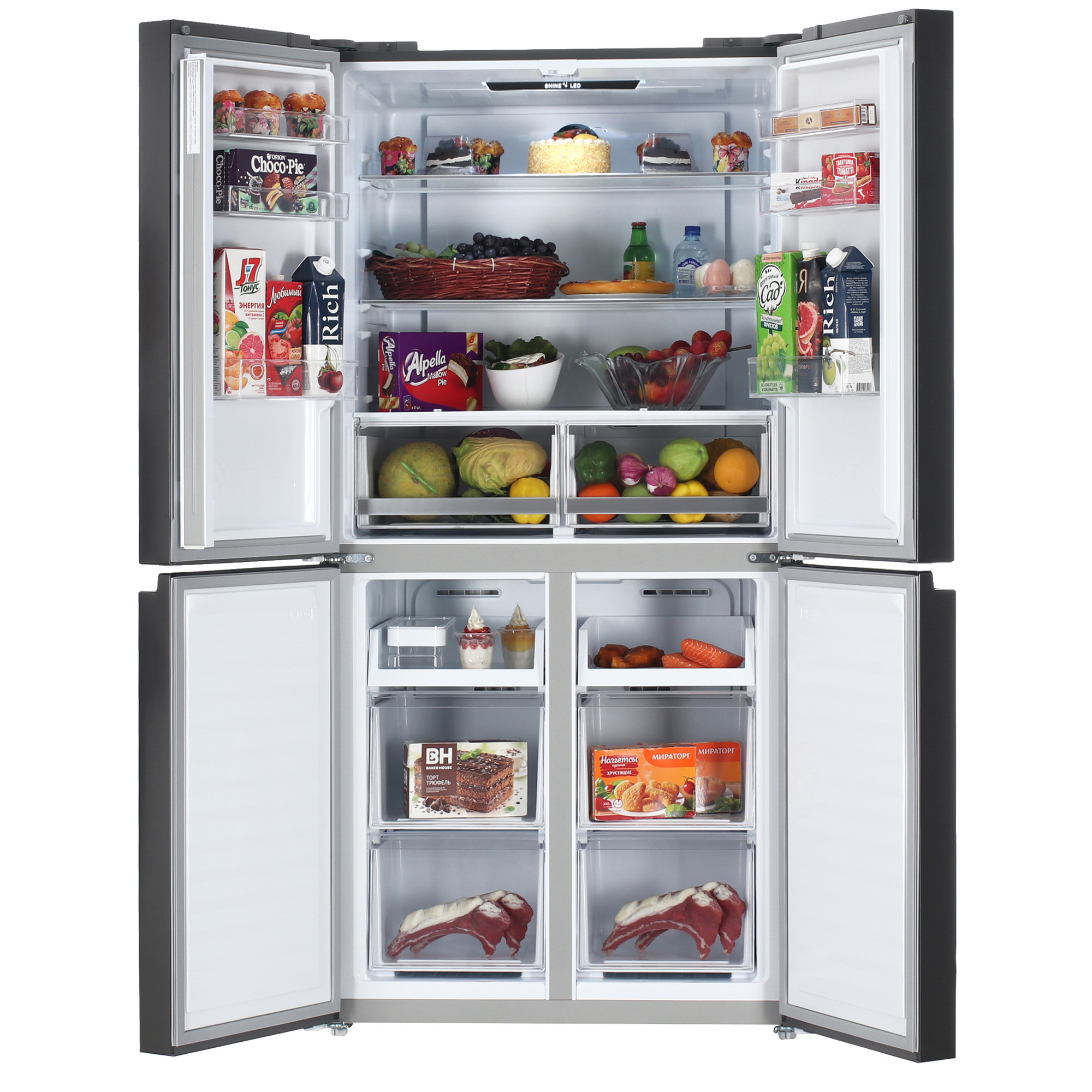 9098440 Холодильник многодверный   DEXP MСr4-51AMG серебристый STDN-0071631 - Вид №5