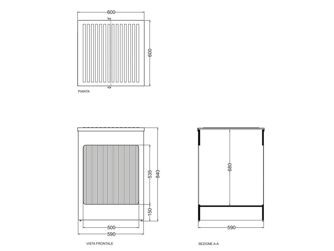 Шкаф для белья из АБС-пластика с дверцами на открытом воздухе COLAVENE Лавакрил ARCH-00015149 - Вид №11