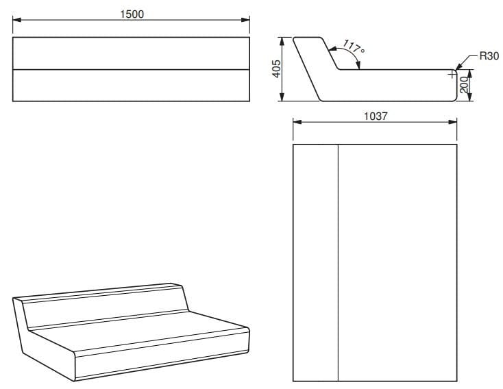 Диван из пены QM Quinze & Milan Matrass ARCH-00047230 - Вид №4