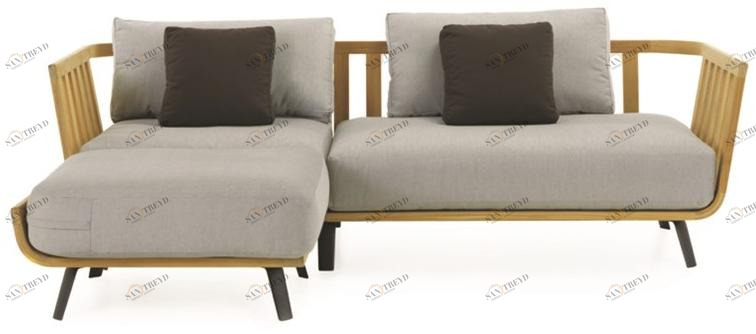 Unopiù Модульный садовый диван из тика и акрила Welcome sun-id-1442159