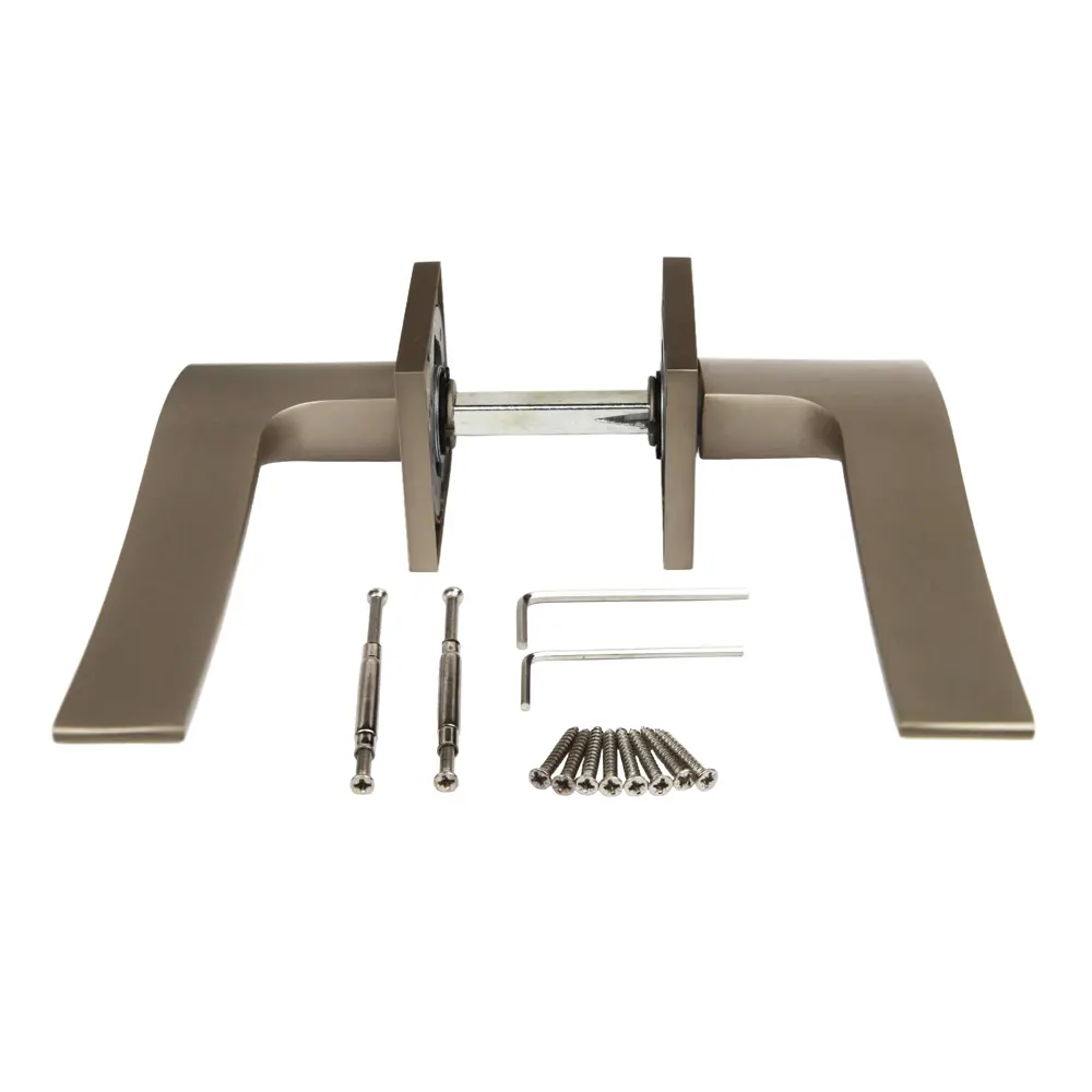 Дверная ручка на розетке KREAFORTA Орон без запирания цвет никель STLM-2091830 - Вид №2