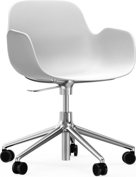 606140 Кресло Swivel 5W Gaslift Alu White Normann Copenhagen Form