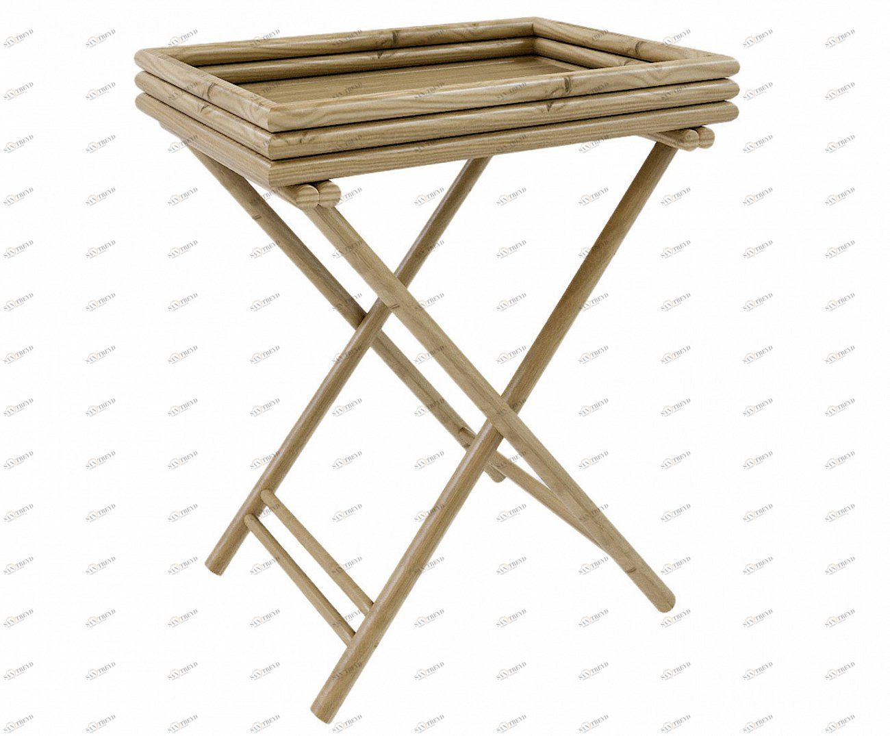 Столик сервировочный с подносом деревянный Two TO4ROOMS  214019 Бежевый 