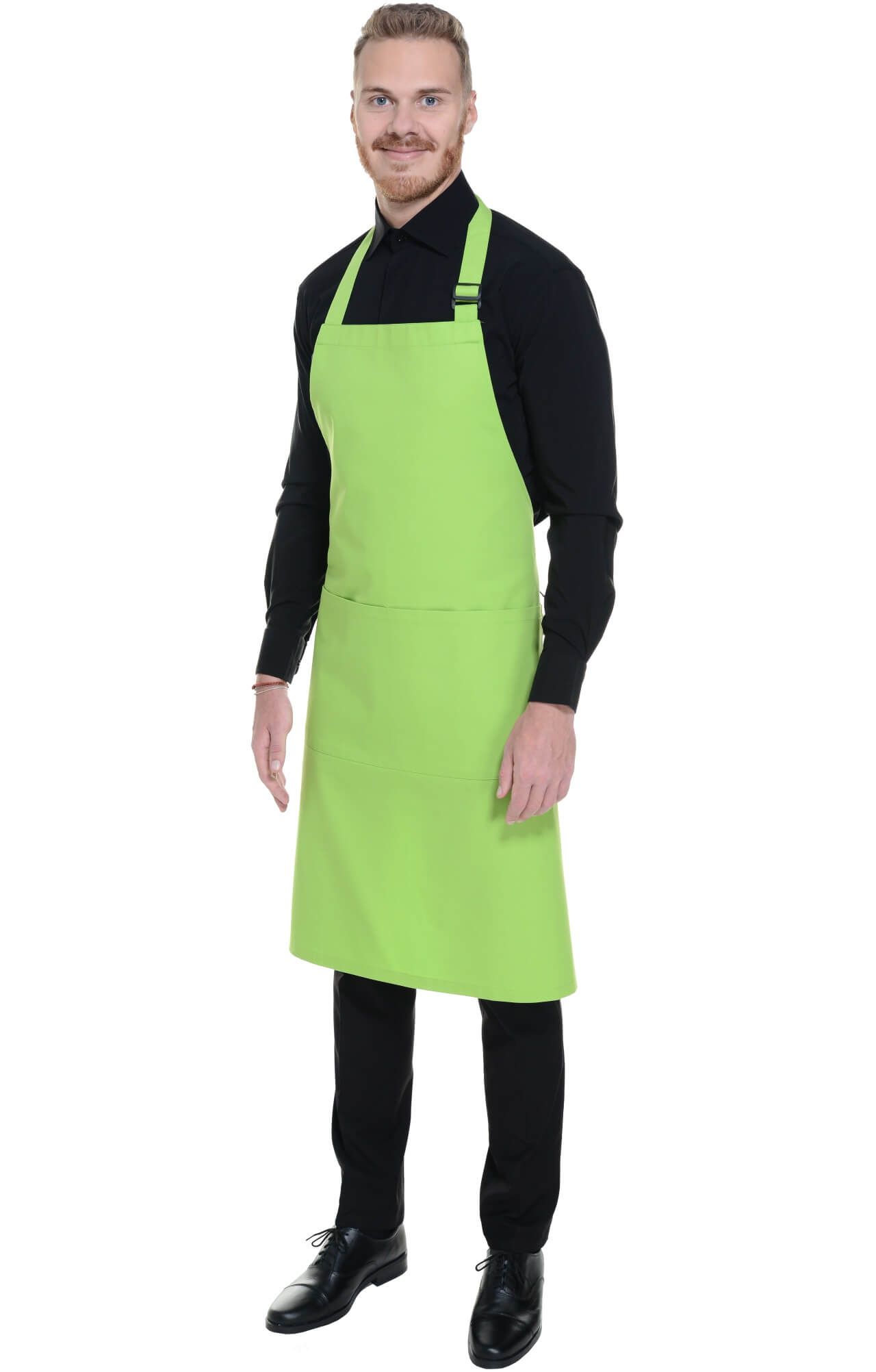 60401 Фартук с нагрудником spring green (весенний зеленый) FLORA  Одежда для официантов  размер  - Вид №5