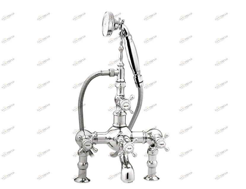 035011.000.00 Душевой набор для террасы с фарфором Золото 24К Mestre RETRO