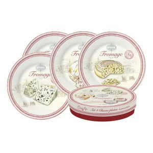 Тарелки фарфоровые 4 шт бежевые Fromage EASY LIFE FROMAGE 00-3946970 Бежевый