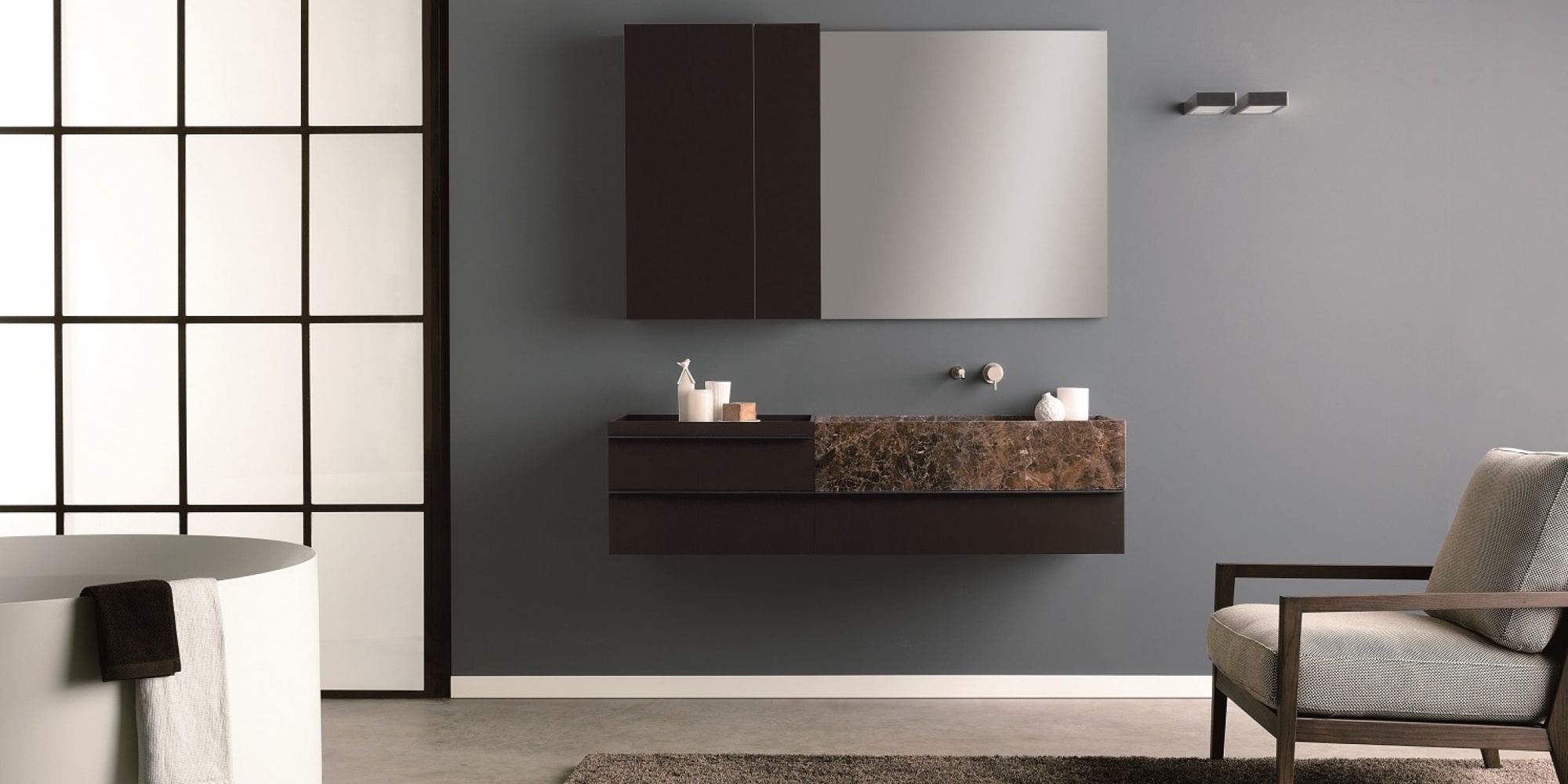 Toscoquattro Смеситель для раковины настенный Rubinetteria нерж.сталь 08RD05IS - Вид №3