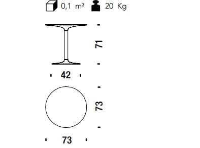 Круглый стол из полиэтилена MOROSO Сверхъестественное ARCH-00053828 - Вид №3