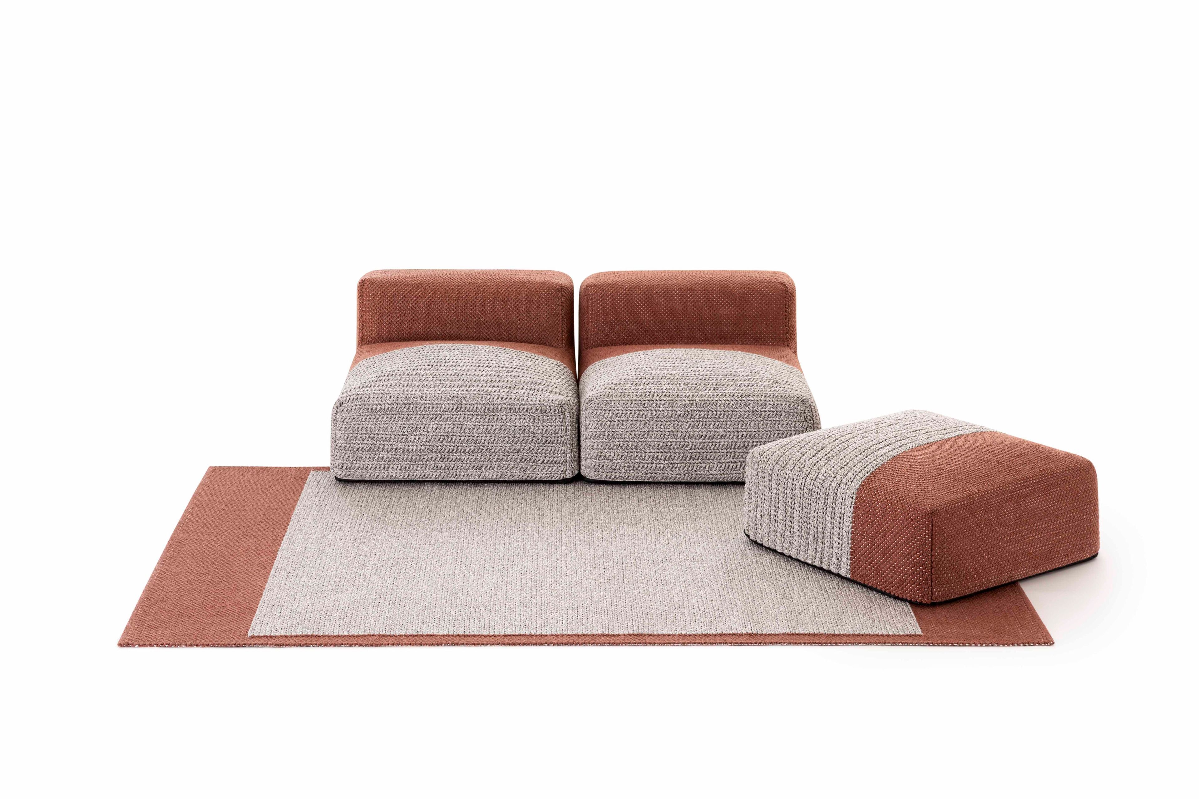 Переработанный ПЭТ квадратный садовый пуфик GAN Mangas Outdoor ARCH-00036754 - Вид №7