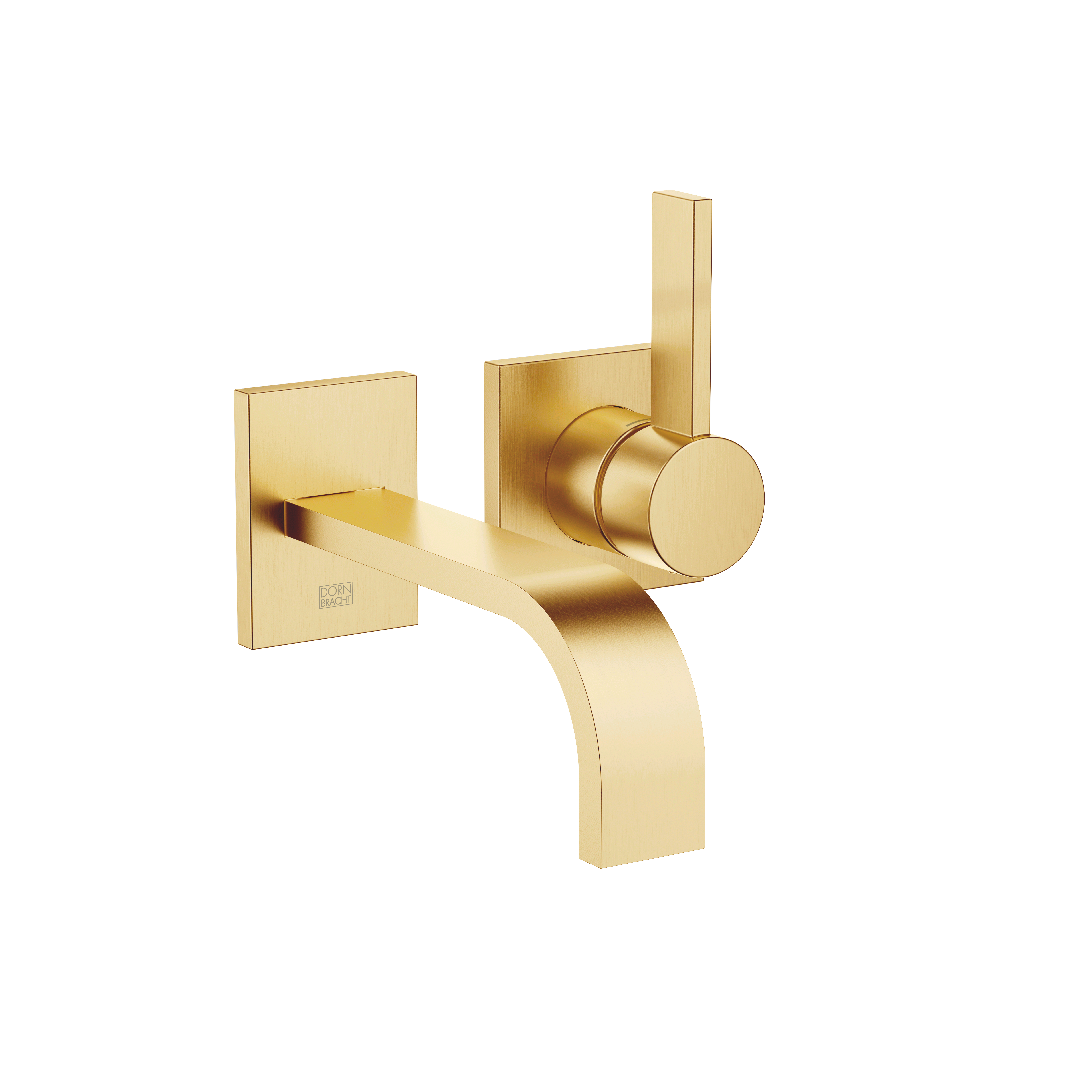 MEM Смеситель для раковины, однорычажный, настенный, без донного клапана - Brushed Durabrass (23-каратное золото) 36860782-28 DornBracht