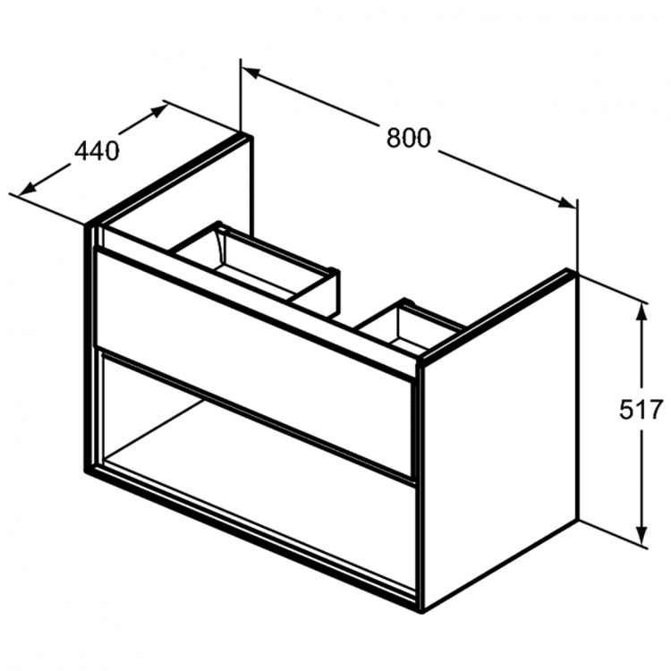 E0827EQ Тумба для раковины 80 см Ideal Standard CONNECT AIR - Вид №6