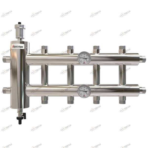 Купить Распределительный коллектор с гидрострелкой 60 кВт, 5 контуров Прокситерм GSK255