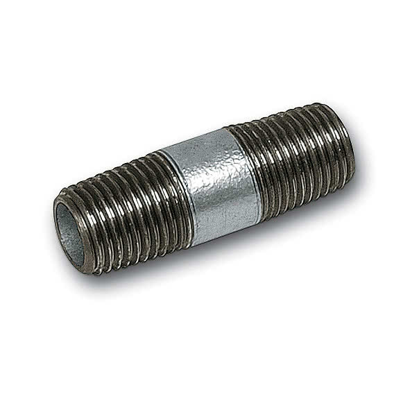 12338100V SANHA 23 ниппель удлиненный, ковк.чугун, оцинкованный 3/8x100 мм  - Вид №1