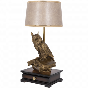 33006/1,34057 Настольная лампа с бюро Ученый Филин Тюссо Игуана Беж BOGACHO