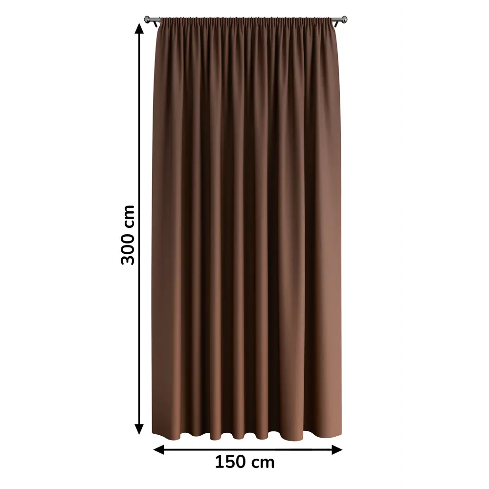 Штора MIAMOZA Palermo с эффектом блэкаут 150x300 см в терракотовом цвете 89432217 STLM-1581985 - Вид №2