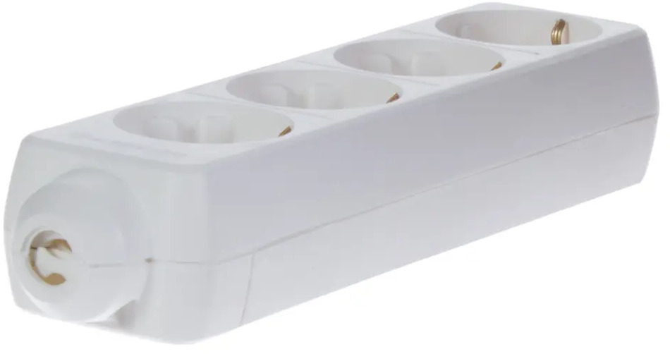 Колодка для удлинителя ЗАЩИТА ПРО с заземлением на 4 розетки 18832041