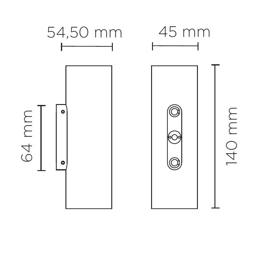 Анодированный алюминиевый светодиодный наружный настенный светильник PUK NANOWALL ARCH-00030891 - Вид №4