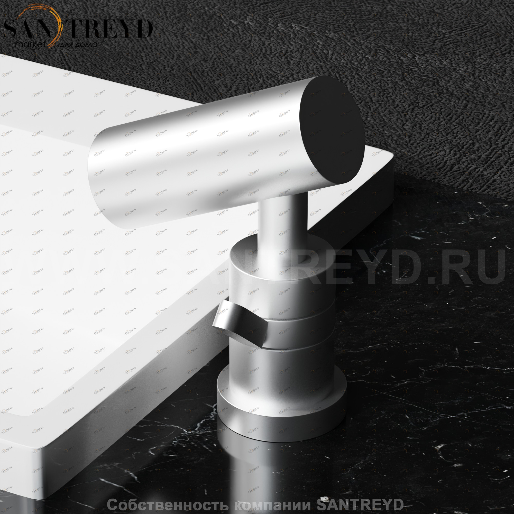 Смеситель ARUB1050SP SQUARE для раковины хромированный матовый Agape