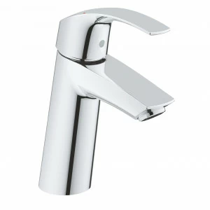Смеситель для раковины GROHE Eurosmart с нажимным сливным гарнитуром, M-Size, хром (23923002)