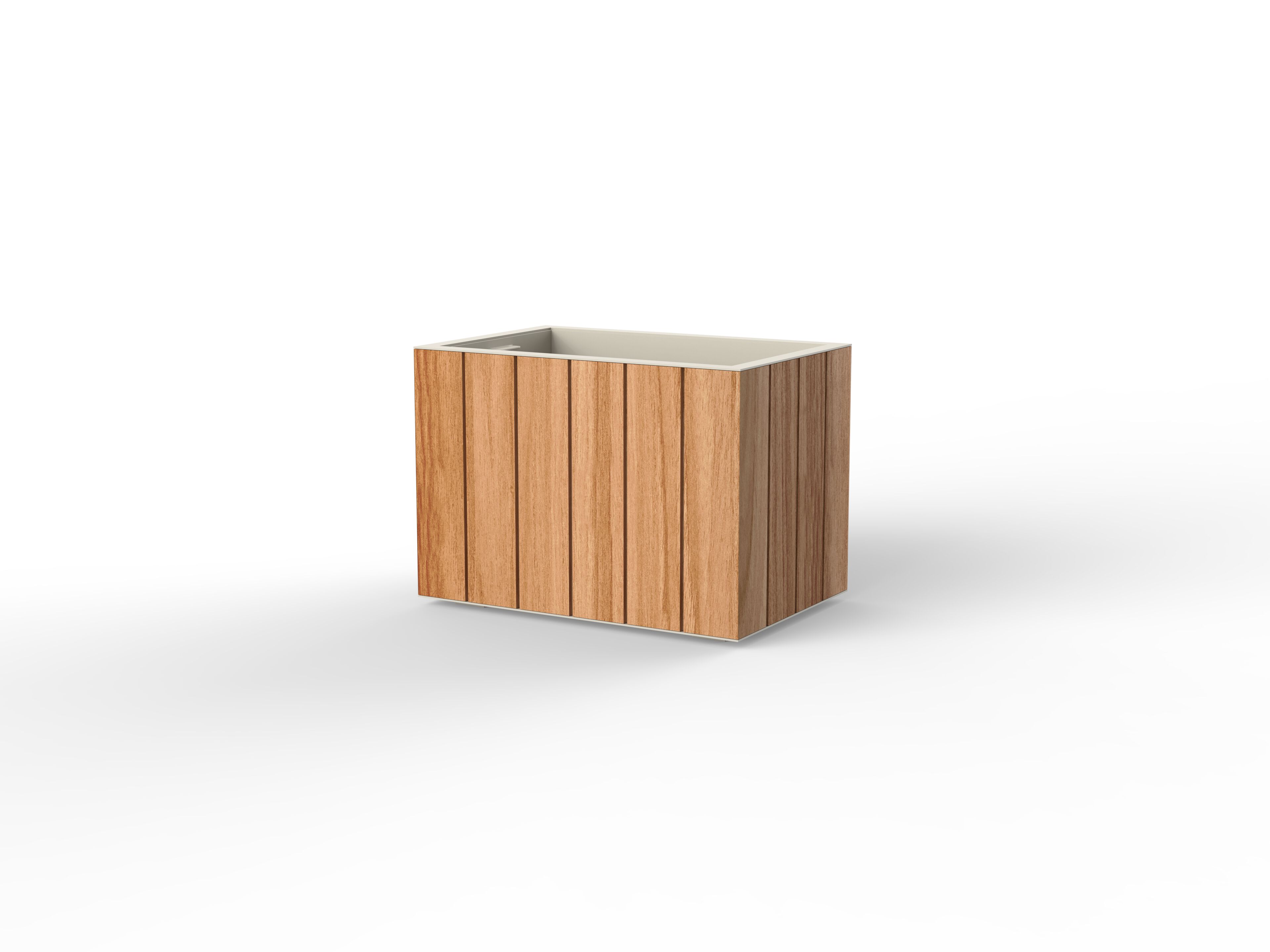 Квадратная плантатор из тикового дерева с колесами Vondom виноградник ARCH-00021716 - Вид №3