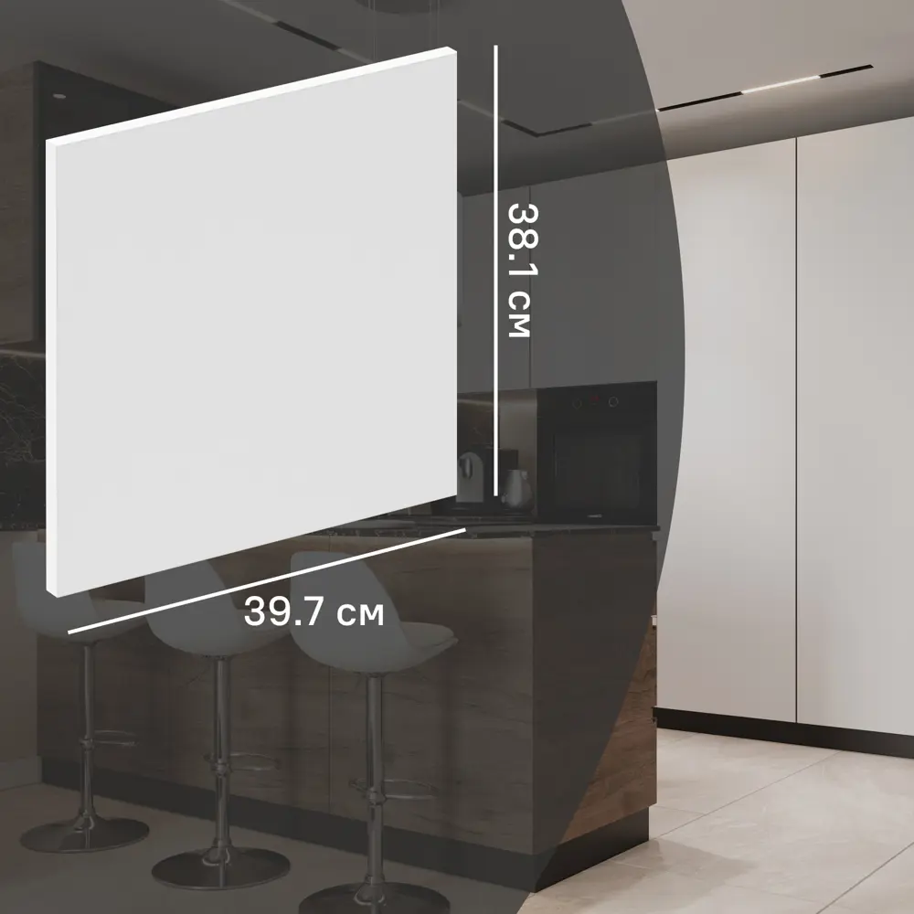 Фасад выдвижного ящика София 38.1x39.7 см KONSENSA ЛДСП цвет белый STLM-2185494