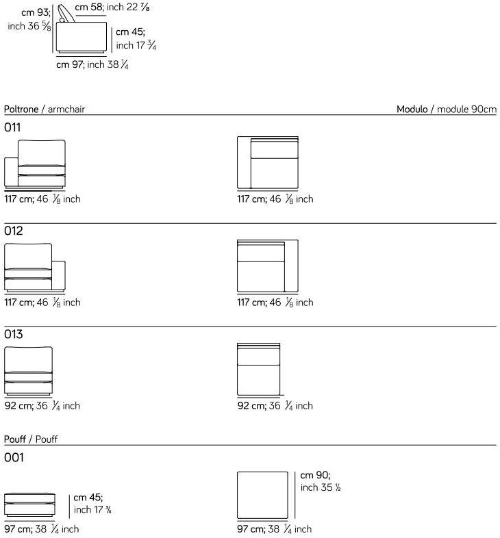 AMURA Угловой диван в ткани Murray 071+073+073+053+005 - Вид №7