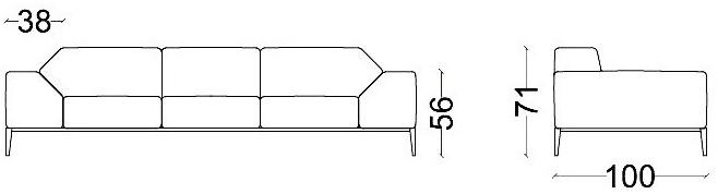 Minimomassimo Модульный диван с тканевой обивкой Fortyfive sun-id-1470296 - Вид №3