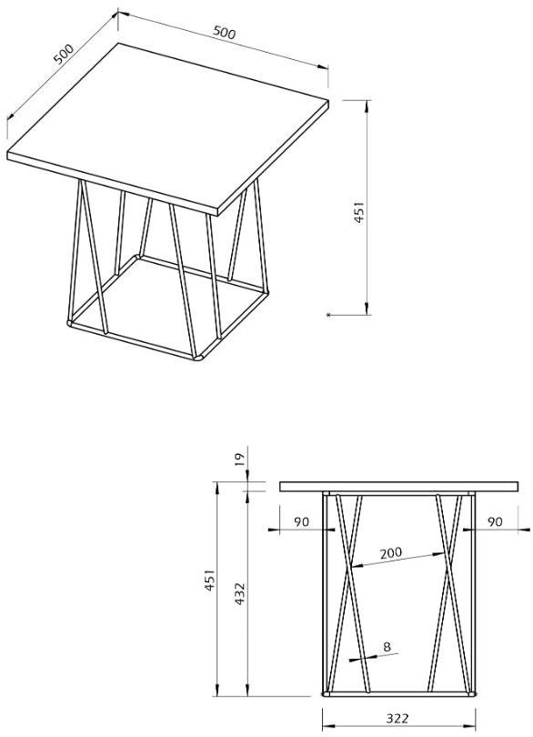 TemaHome Квадратный мраморный журнальный столик Helix sun-id-1494886 - Вид №6