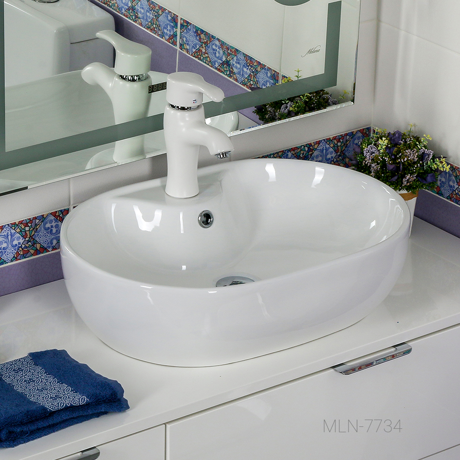 Накладная раковина melana mln-7734 7734-805 - Вид №2