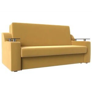 91779019 Диван Лига Диванов Сенатор 119917 172x93x110 см вельвет цвет желтый STLM-1362546