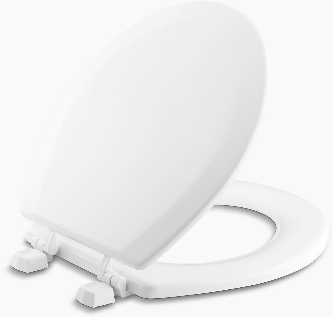 KOHLER Круглое переднее сиденье для унитаза Triko  с пластиковыми петлями K-4716-T-0 