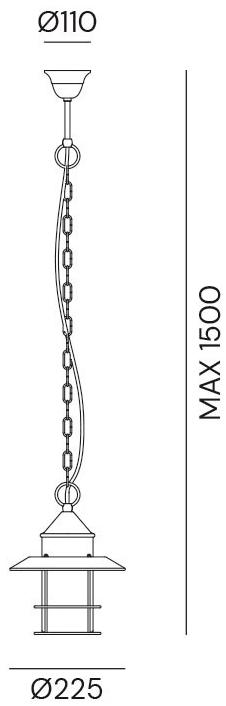 Il Fanale Подвесной светильник для улицы из металла Granaio 246.07.ort - Вид №1