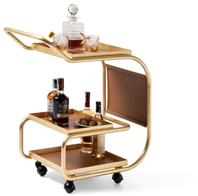 Opinion Ciatti Тележка для еды из стали и регенерированной кожи sun-id-1455225 - Вид №3