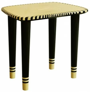 Scarlet Splendour Лакированный табурет Vanilla noir