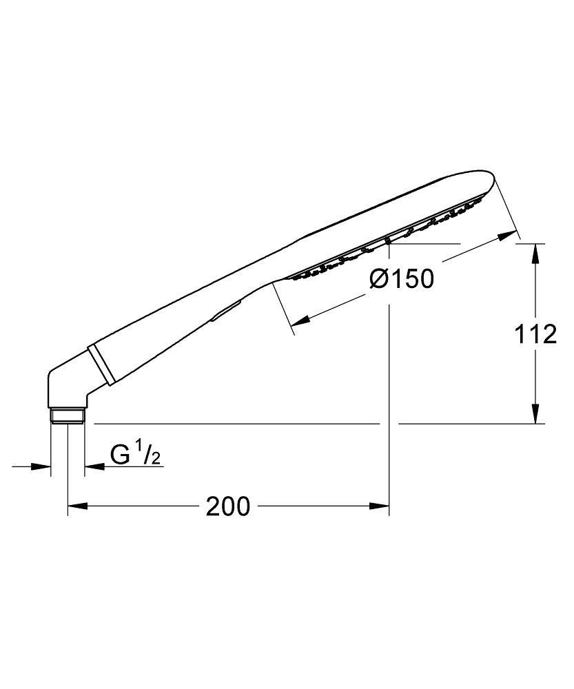 27639000 Ручной душ Grohe Rainshower Icon хром/графитовый - Вид №1